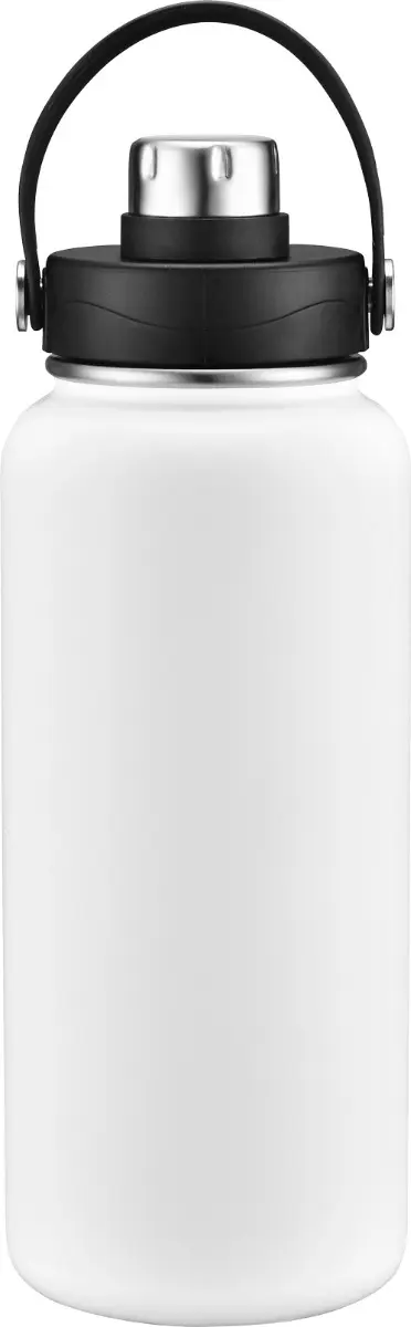 [LS-909- White] 34oz Vacuum Water Bottle (White)