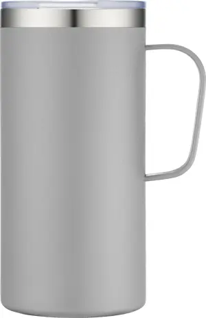 [LS-9975- Grey] 20oz Powder Coated Stainless Steel Vacuum Camp Mug (Grey)