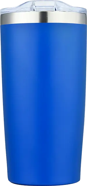[LS-9983- Blue] 20oz. Powder Coated Stainless Steel Double Wall Vacuum Tumbler (Blue)