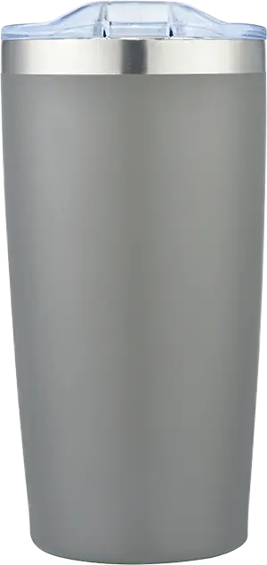 [LS-9983- Grey] 20oz. Powder Coated Stainless Steel Double Wall Vacuum Tumbler (Grey)