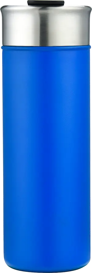 [LS-9988- Blue] 18oz.. Powder Coated Stainless Steel Double Wall Vacuum Insulated Tumbler (Blue)