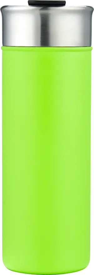 [LS-9988- Green] 18oz.. Powder Coated Stainless Steel Double Wall Vacuum Insulated Tumbler (Green)