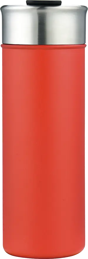 [LS-9988- Red] 18oz.. Powder Coated Stainless Steel Double Wall Vacuum Insulated Tumbler (Red)
