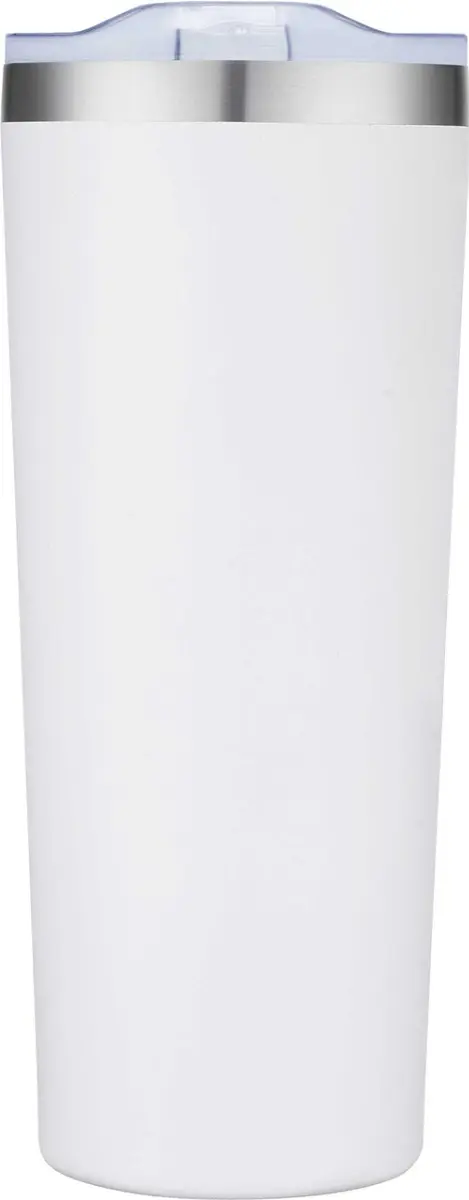 [LS-9998- White] 28OZ Vacuum Tumbler, powder coated double wall SS with copper plating (White)