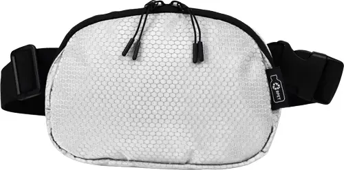 [LS-ACB665F- White] EVERYWHERE HONEY COMB BELT BAG (White)