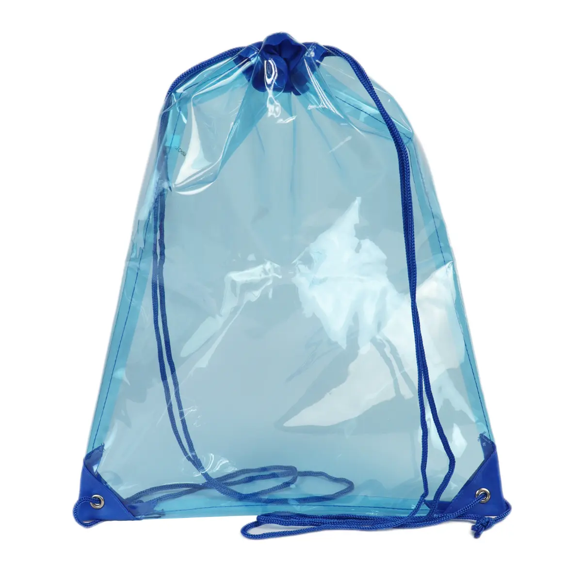 [LS-TPU602- Blue] Clear Drawstring Bag (Blue)