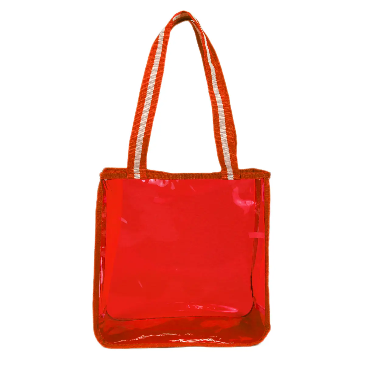 [LS-TPU605- Red] Clear Tote Bag (Red)