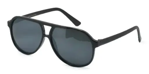[SB-2215- Black] Plastic Aviator Sunglasses Fun Colors (Black)