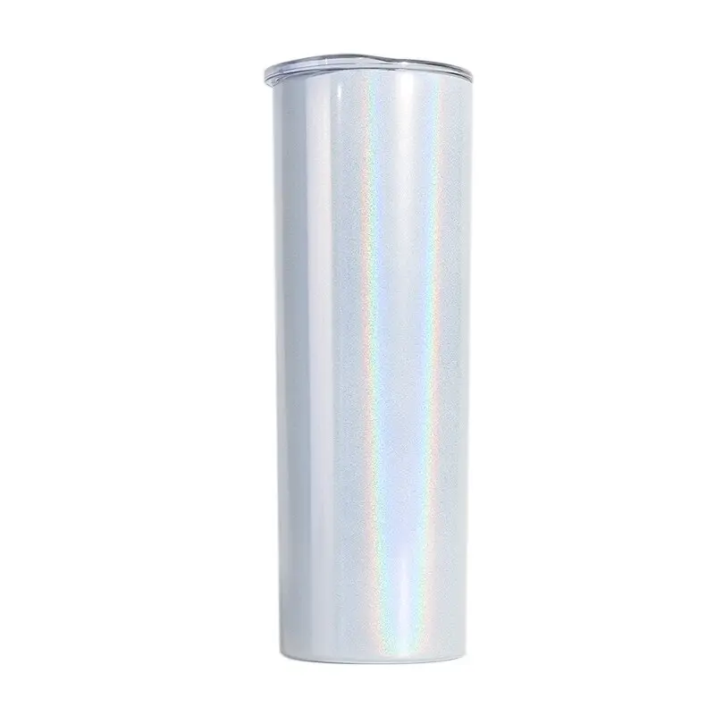 [SS-34- White] 20oz Glitter Tumbler (White)