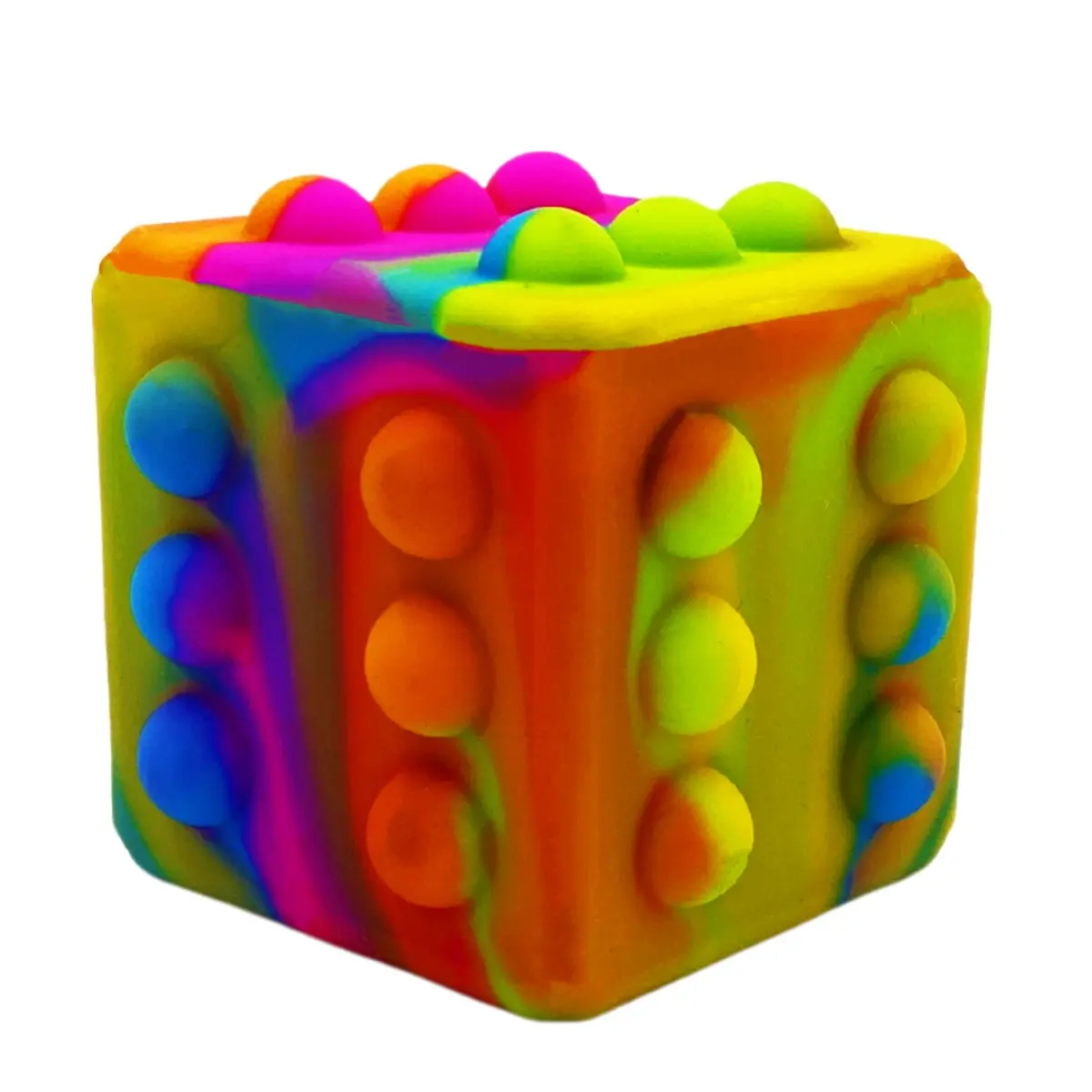 [TZY-66- Orange Swirl] Squeze Dice Cube (Orange Swirl)