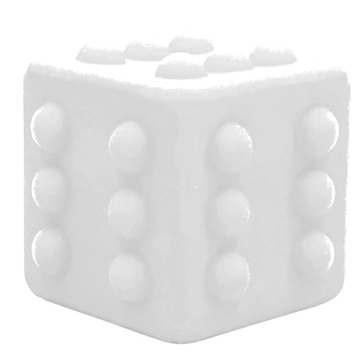 [TZY-66- White] Squeze Dice Cube (White)