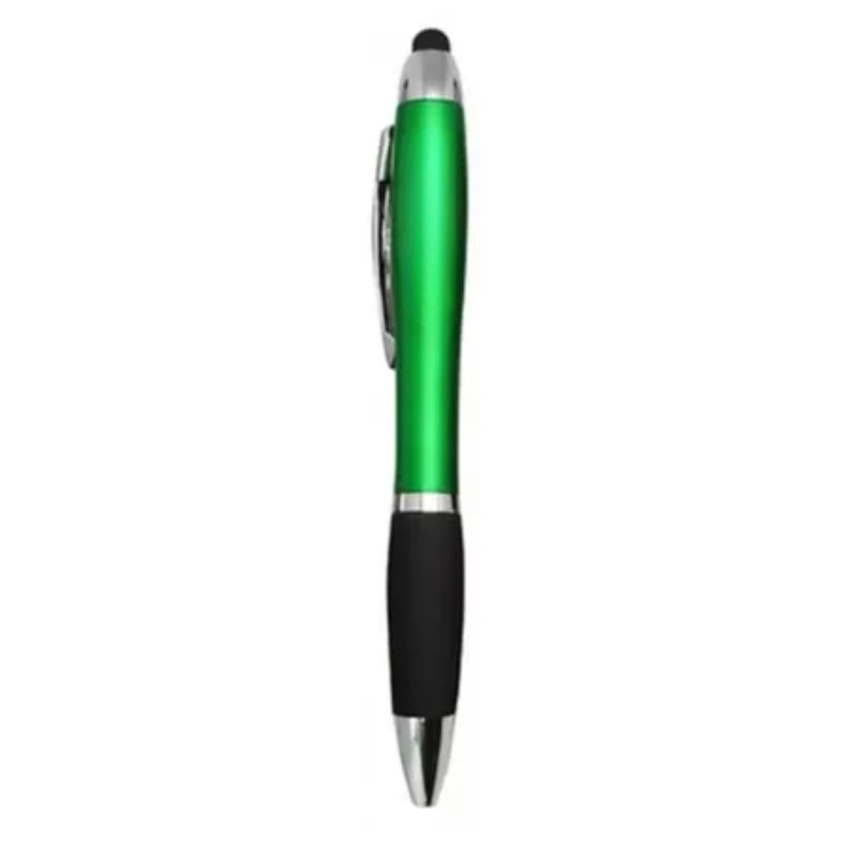[VPS-10019- Green] Curvy Plastic Stylus Pen w/Light UP Engraving (Green)