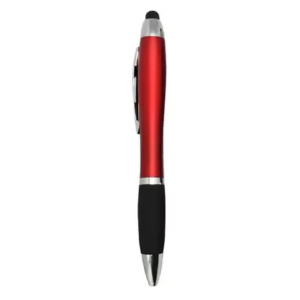 [VPS-10019- Red] Curvy Plastic Stylus Pen w/Light UP Engraving (Red)