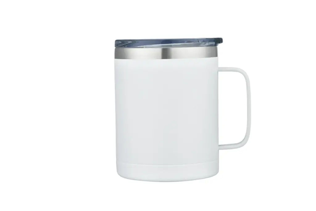 [VPS-181102- White] 14oz. Ss Vacuum Camping Mug W/Handle (White)