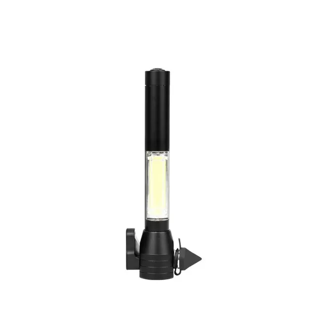 [VPS-190142- Black] 4 in 1 COB Light With Window Broker and Seat Belt Cutting (Black)