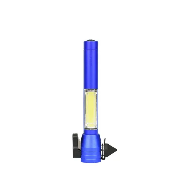[VPS-190142- Blue] 4 in 1 COB Light With Window Broker and Seat Belt Cutting (Blue)