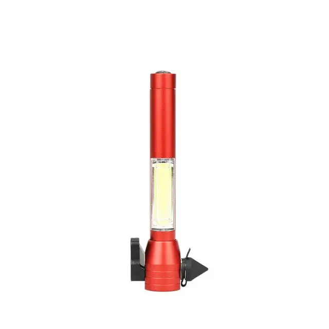 [VPS-190142- Red] 4 in 1 COB Light With Window Broker and Seat Belt Cutting (Red)