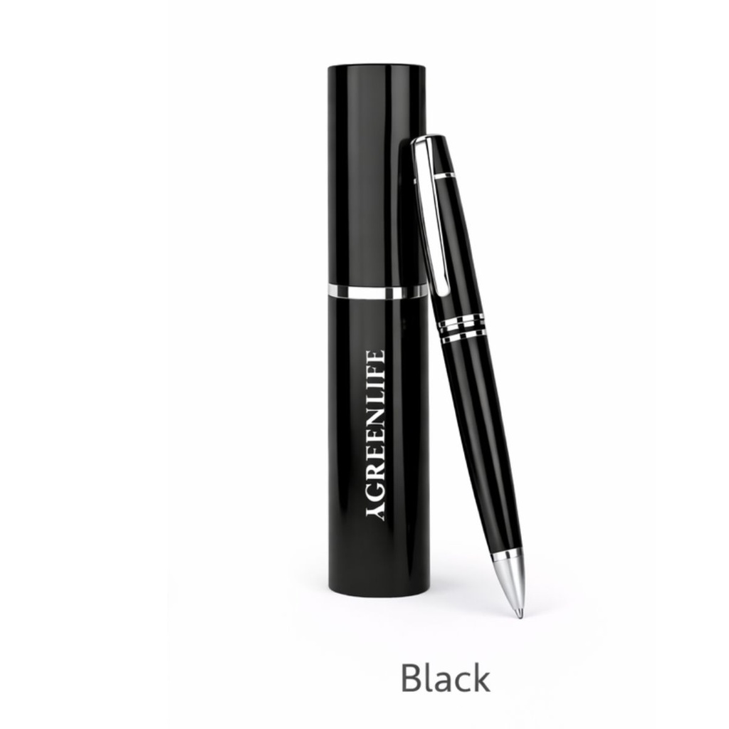 Metal Ballpoint Pen w/Matching Case Set