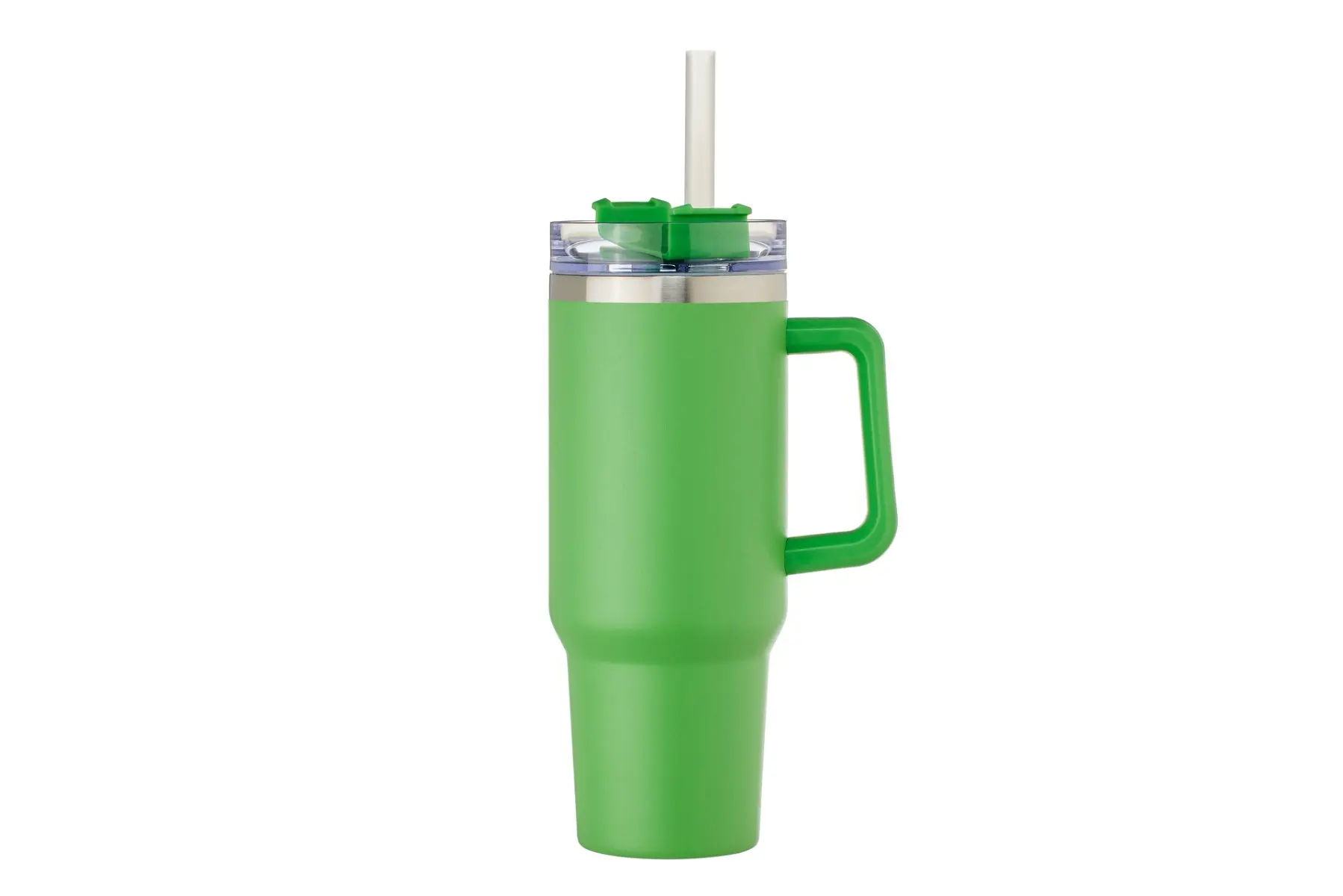 [VPS-230301- Green] 40oz SS Double Wall Vacuum Mug & Straw Lid with Twist Closure (Green)