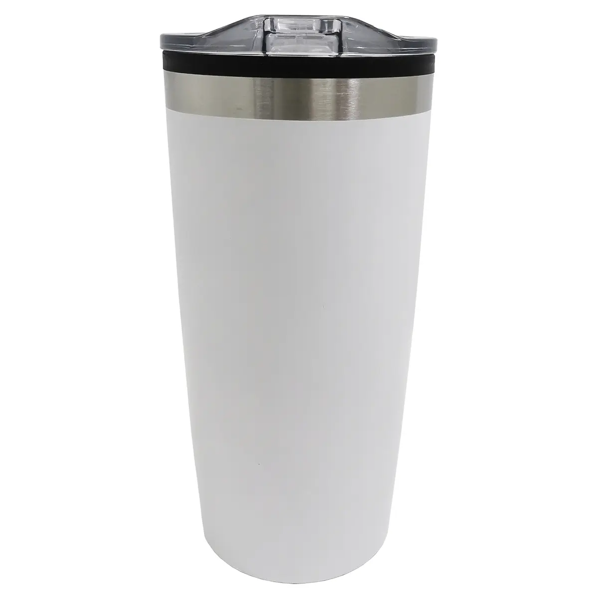 [VPS-230901- White] 20oz double wall mug with SS outer,plastic liner (White)