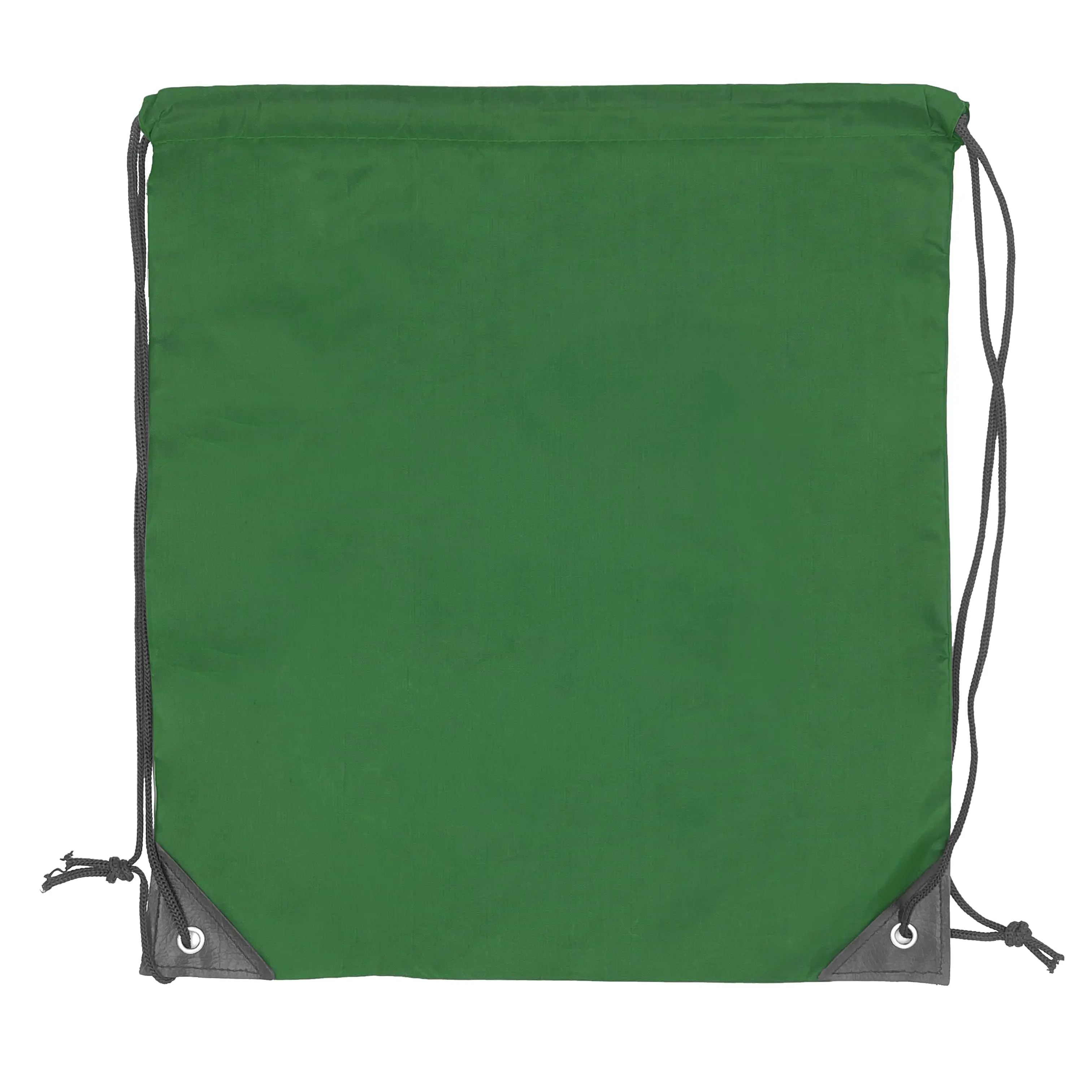 [WJ10869- FG] 210D Polyester Drawstring Bag - (14in W x 17in H) (Forrest Green)