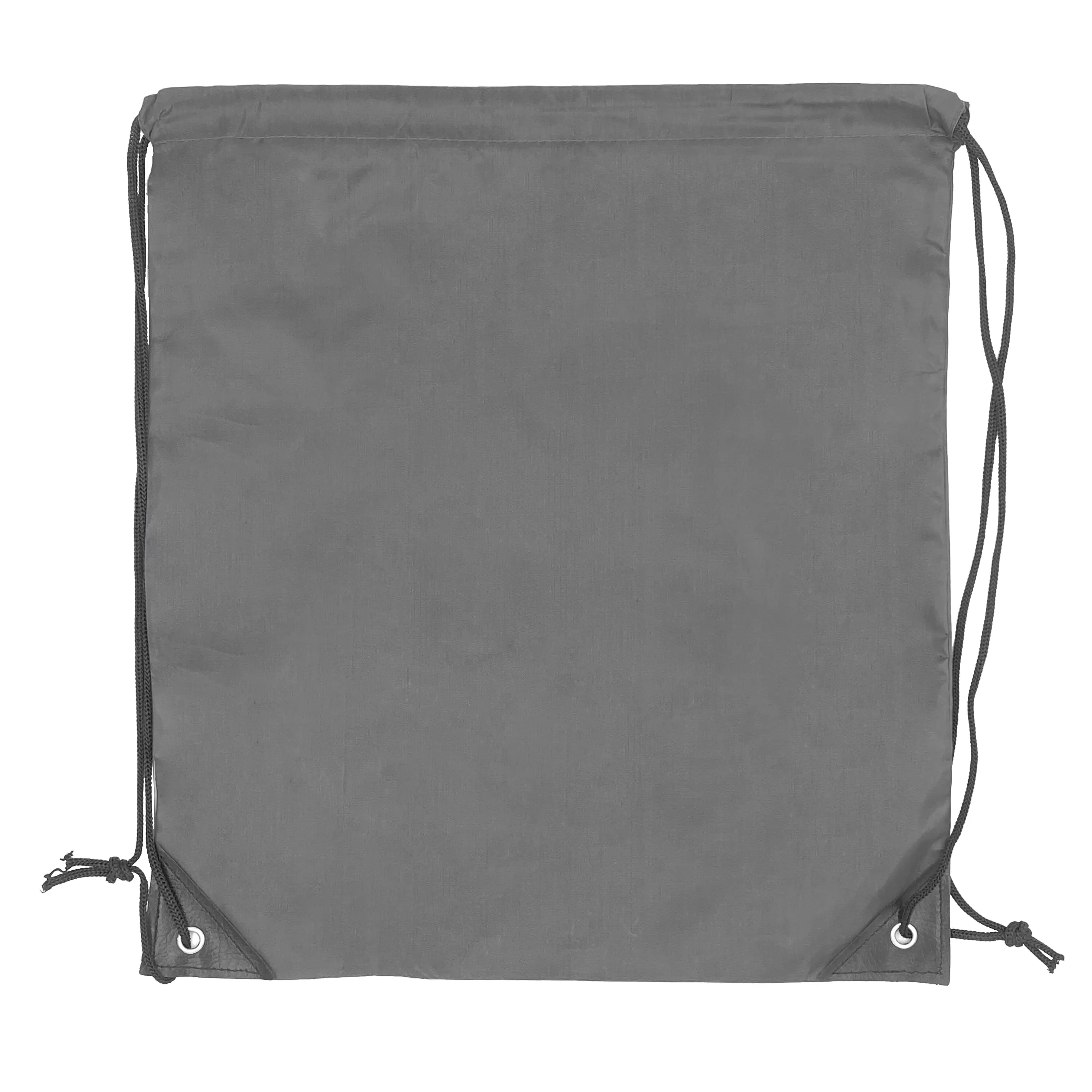 [WJ10869- G] 210D Polyester Drawstring Bag - (14in W x 17in H) (Gray)