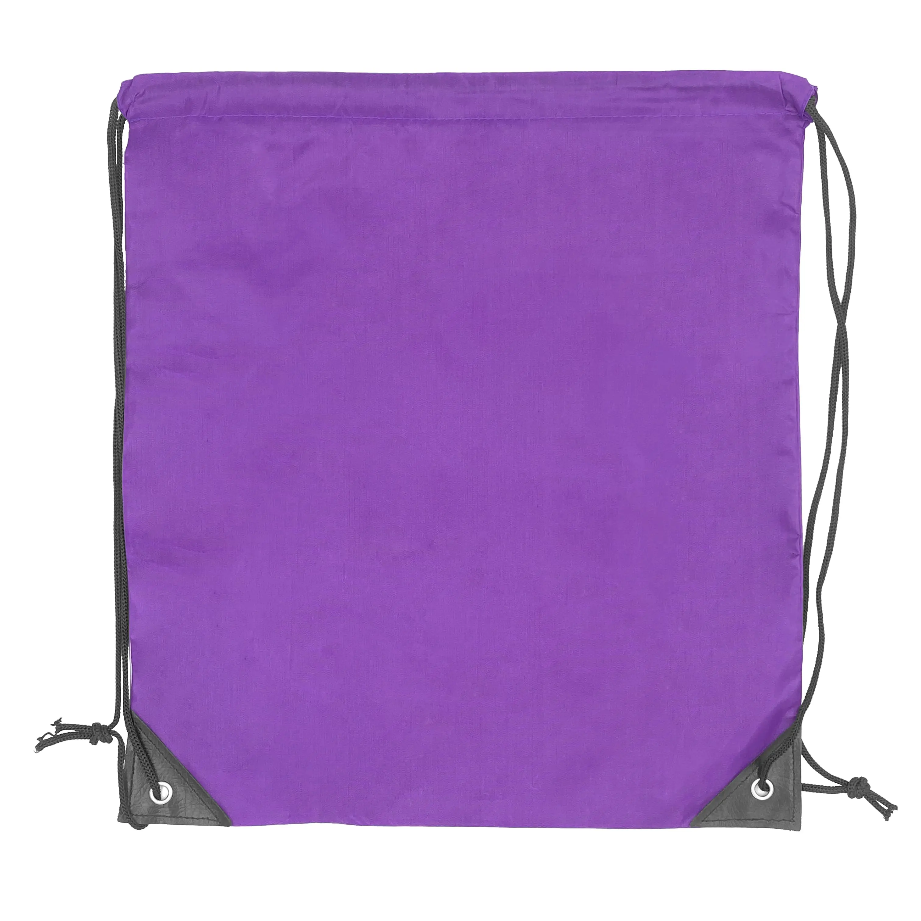 [WJ10869- PUR] 210D Polyester Drawstring Bag - (14in W x 17in H) (Purple)