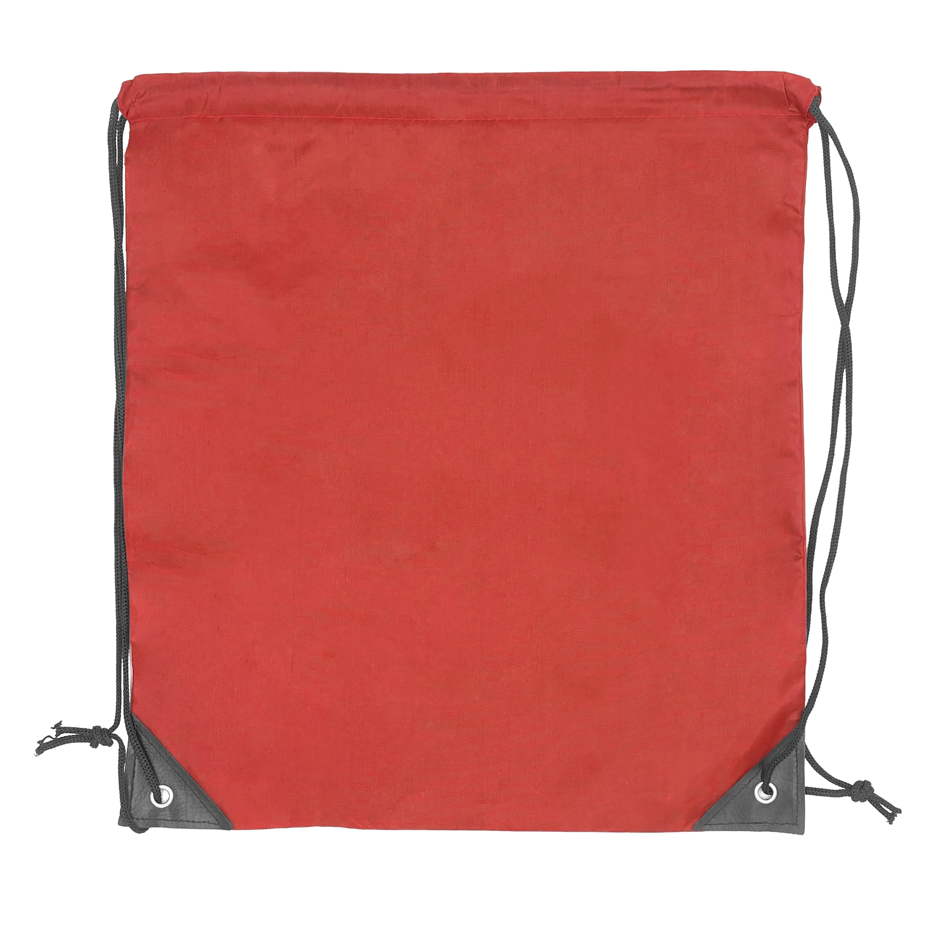 [WJ10869- RD] 210D Polyester Drawstring Bag - (14in W x 17in H) (Red)