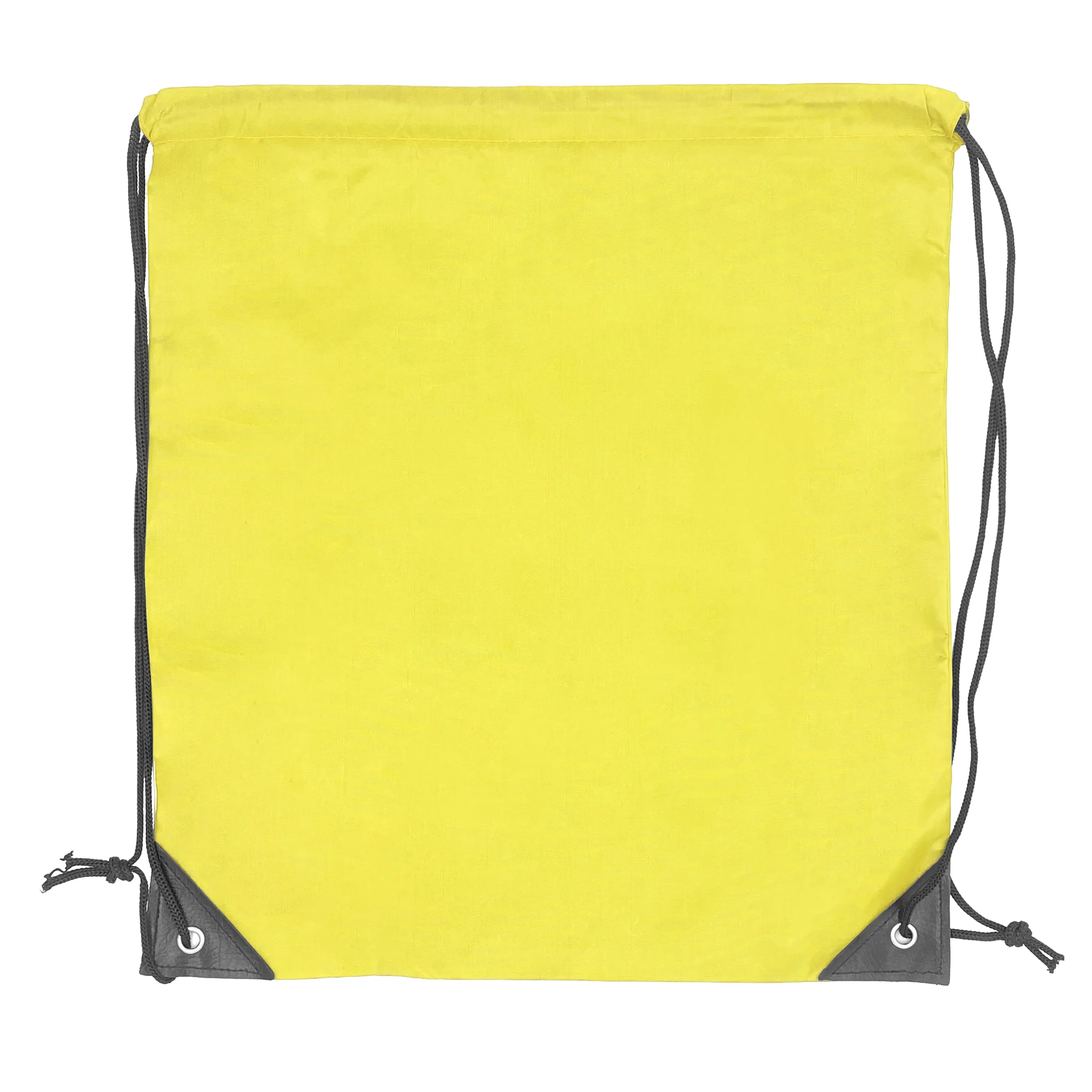 [WJ10869- YLW] 210D Polyester Drawstring Bag - (14in W x 17in H) (Yellow)