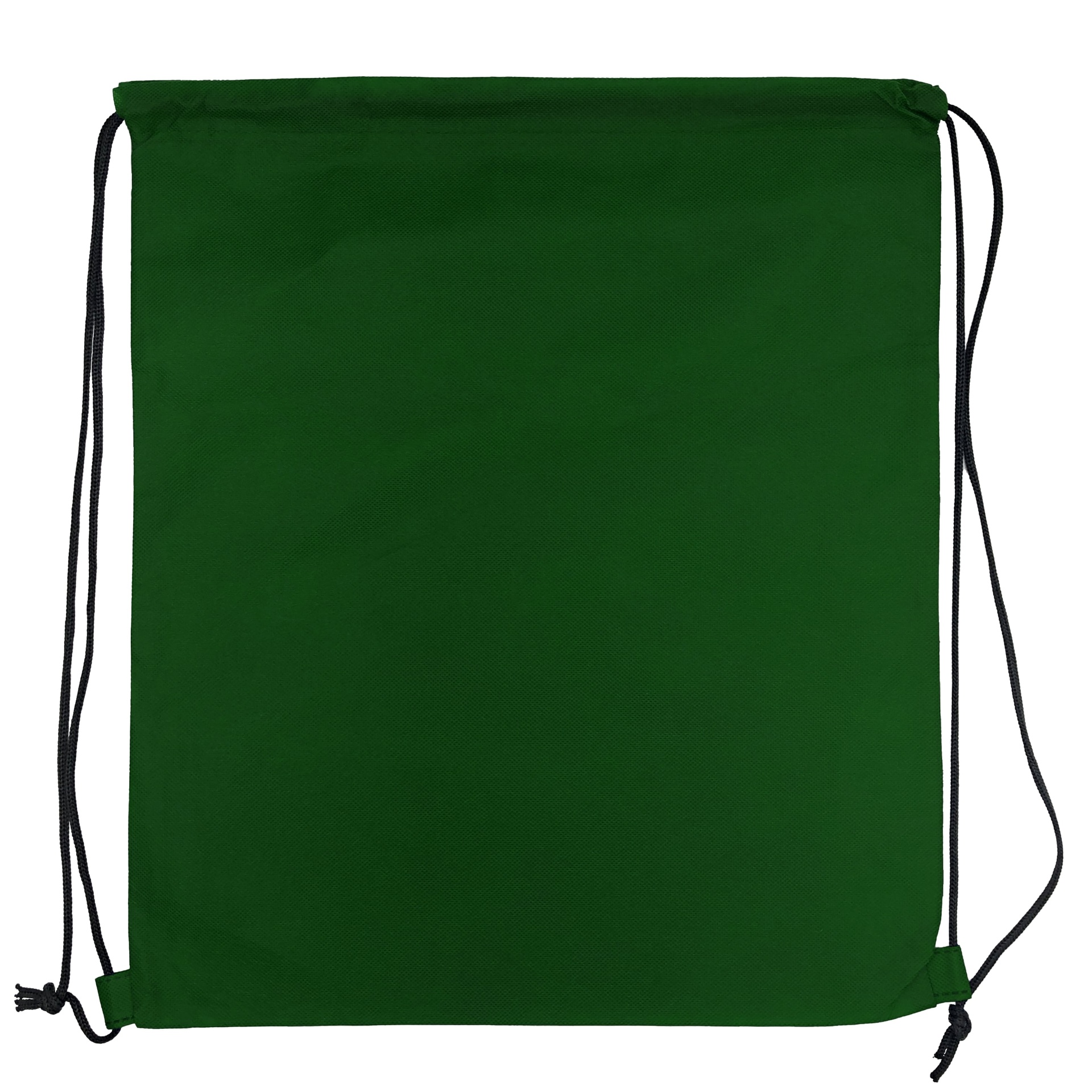 [WJ10870- FG] Non-woven Tundra Drawstring Bag (14in W x 17in H) (Forrest Green)
