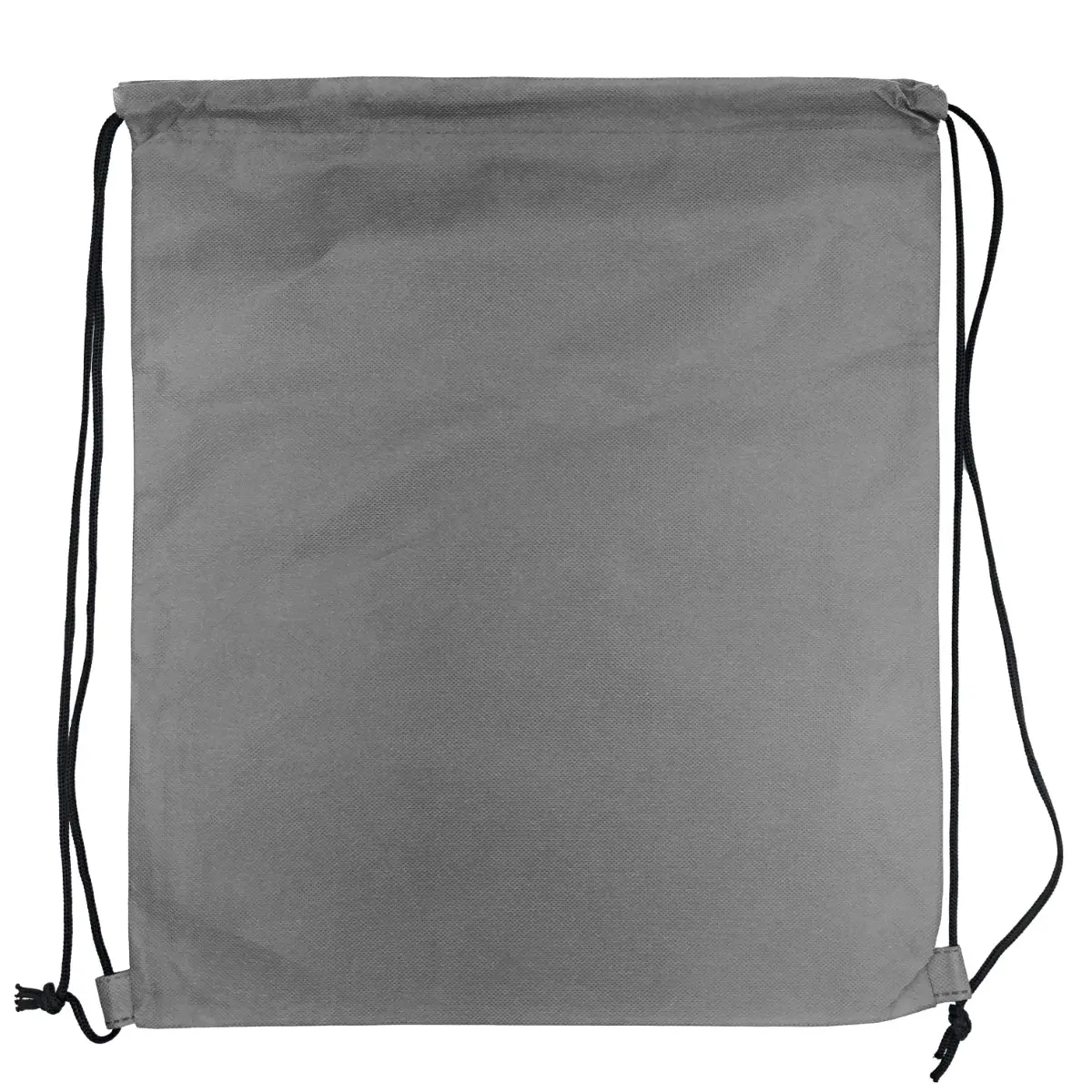 [WJ10870- G] Non-woven Tundra Drawstring Bag (14in W x 17in H) (Gray)