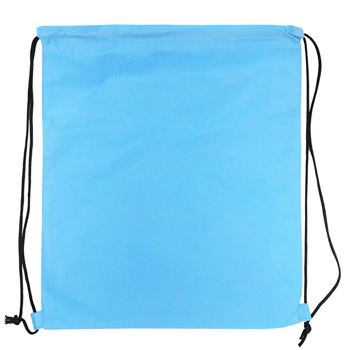 [WJ10870- LB] Non-woven Tundra Drawstring Bag (14in W x 17in H) (Light Blue)