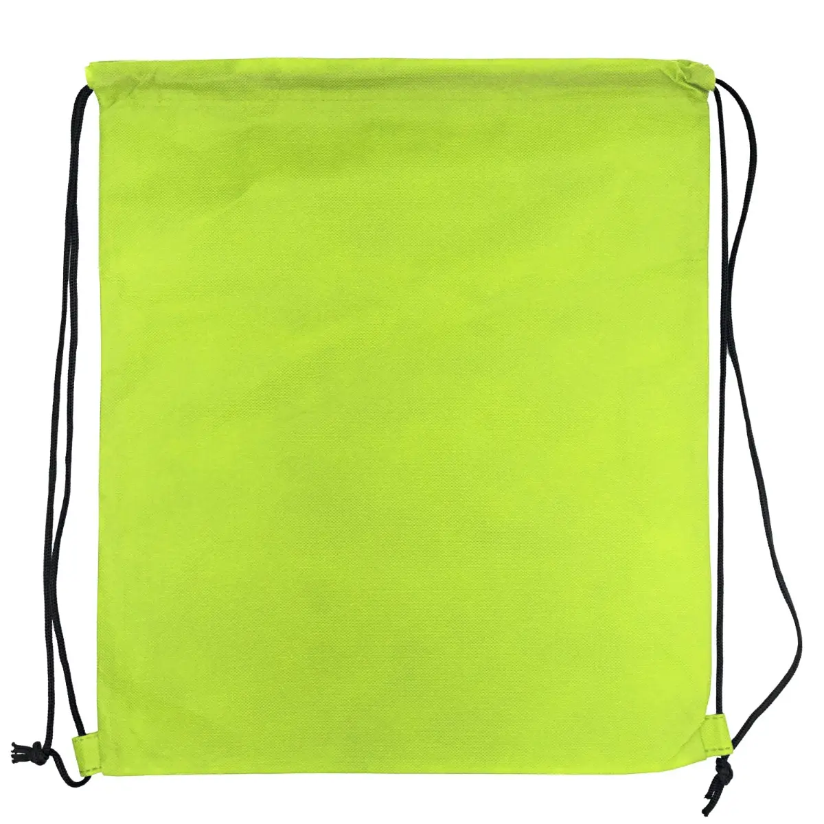 [WJ10870- LG] Non-woven Tundra Drawstring Bag (14in W x 17in H) (Lime Green)