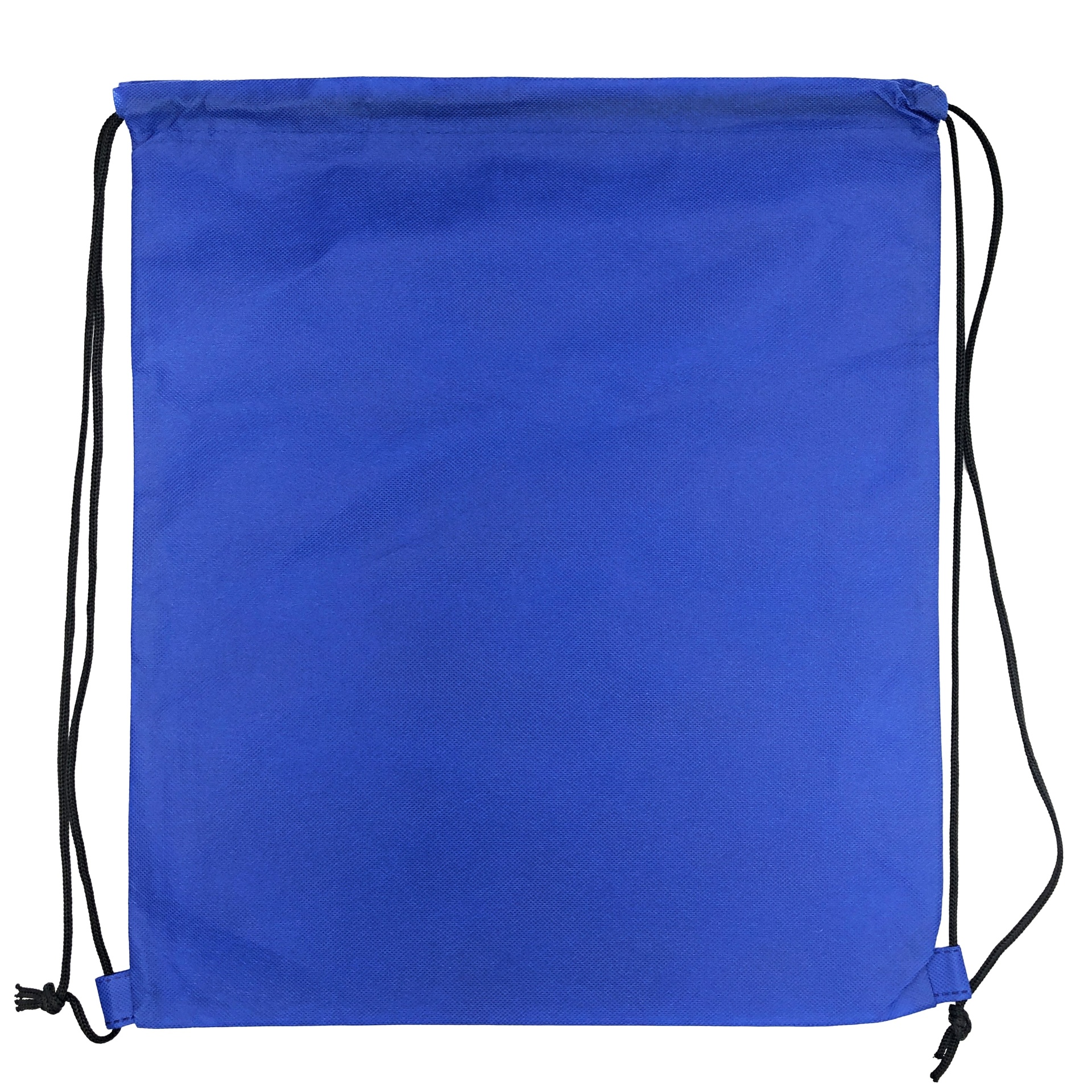 [WJ10870- NB] Non-woven Tundra Drawstring Bag (14in W x 17in H) (Navy Blue)