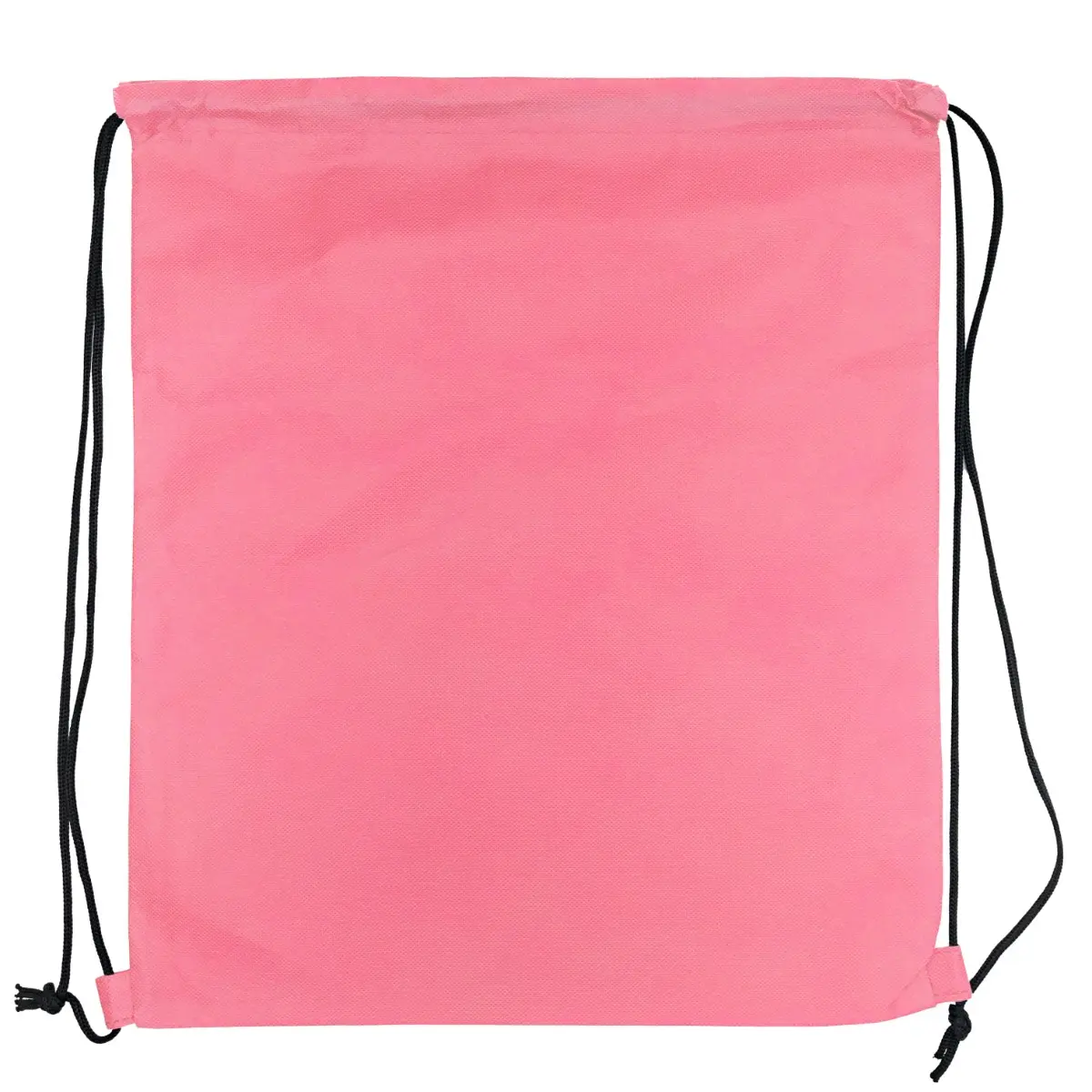 [WJ10870- Pink] Non-woven Tundra Drawstring Bag (14in W x 17in H) (Pink)