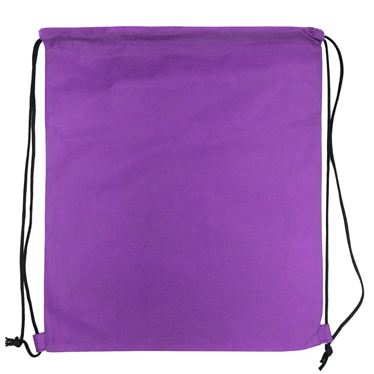 [WJ10870- PUR] Non-woven Tundra Drawstring Bag (14in W x 17in H) (Purple)