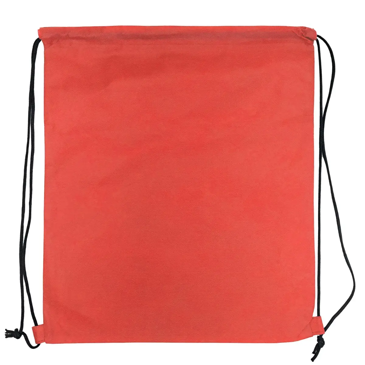 [WJ10870- RD] Non-woven Tundra Drawstring Bag (14in W x 17in H) (Red)