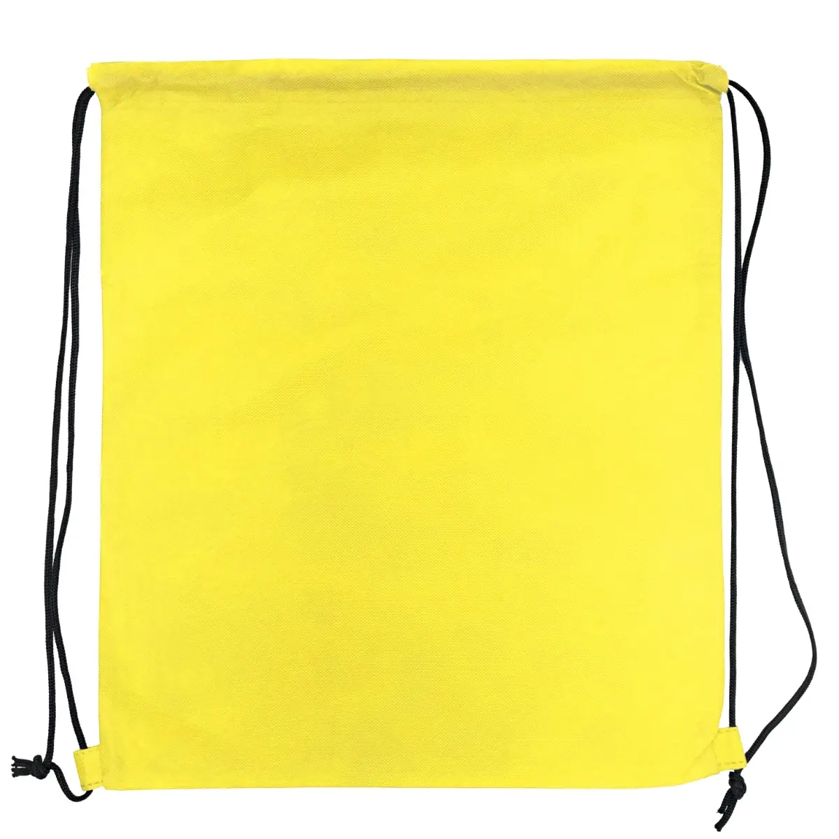 [WJ10870- YLW] Non-woven Tundra Drawstring Bag (14in W x 17in H) (Yellow)