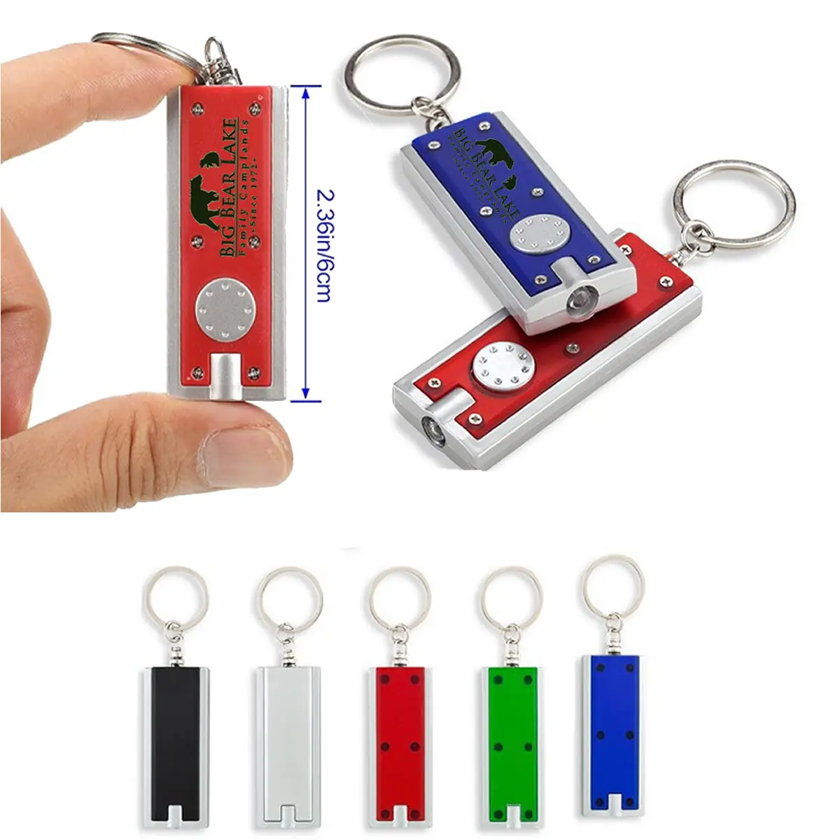 [XHDZ-6024- Blue] Slim LED Bright Keychains (Blue)