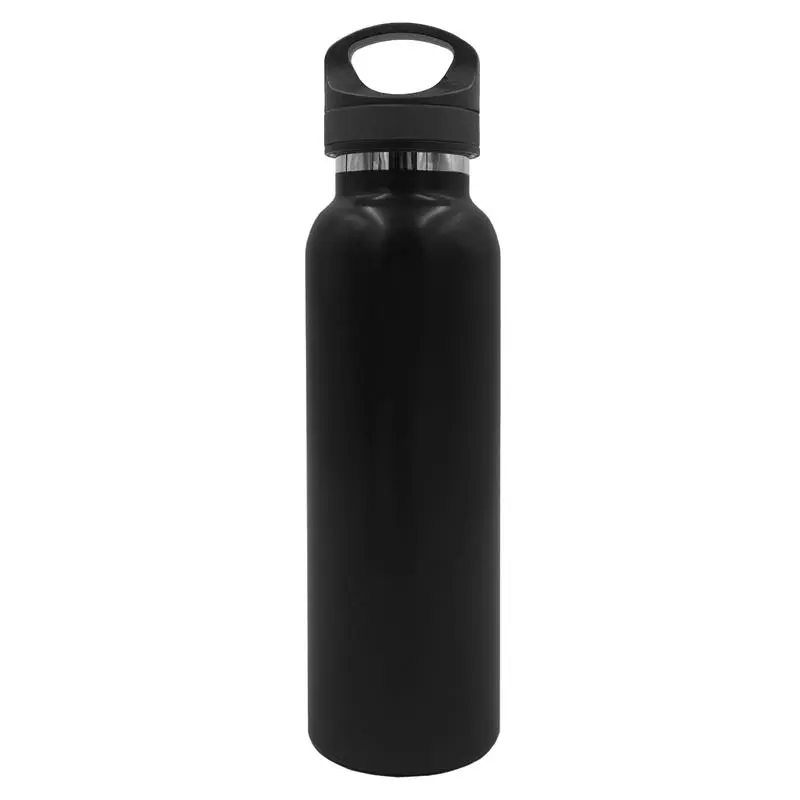 [YA600- Black] Aurora 20 oz. Vacuum Stainless Steel Water Bottle (Black)