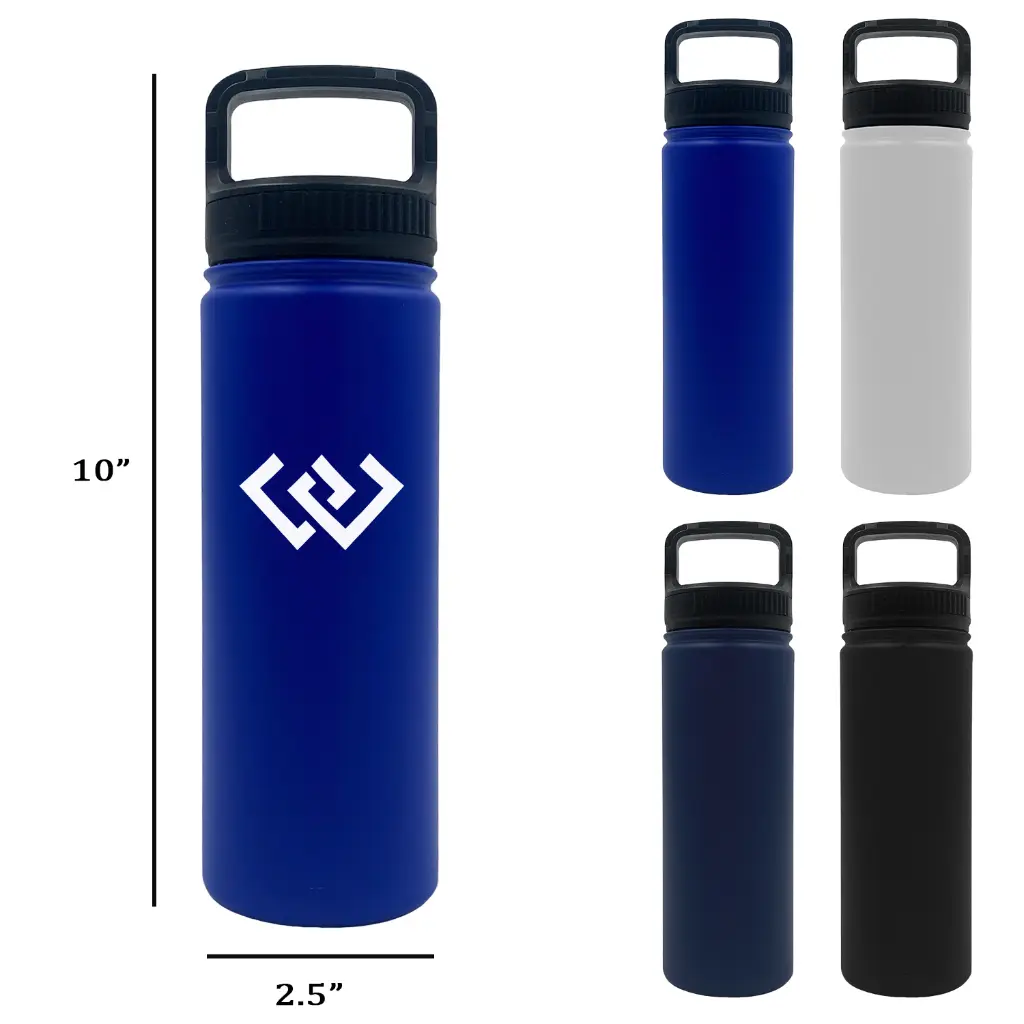 [YA688- Black] Dawn 20 oz. Vacuum Stainless Steel Water Bottle (Black)