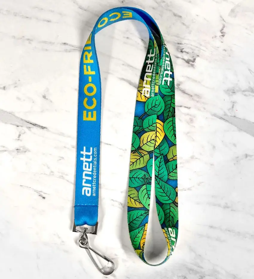 1/2" Recycled Sublimated Full Color PET Eco-friendly Lanyard