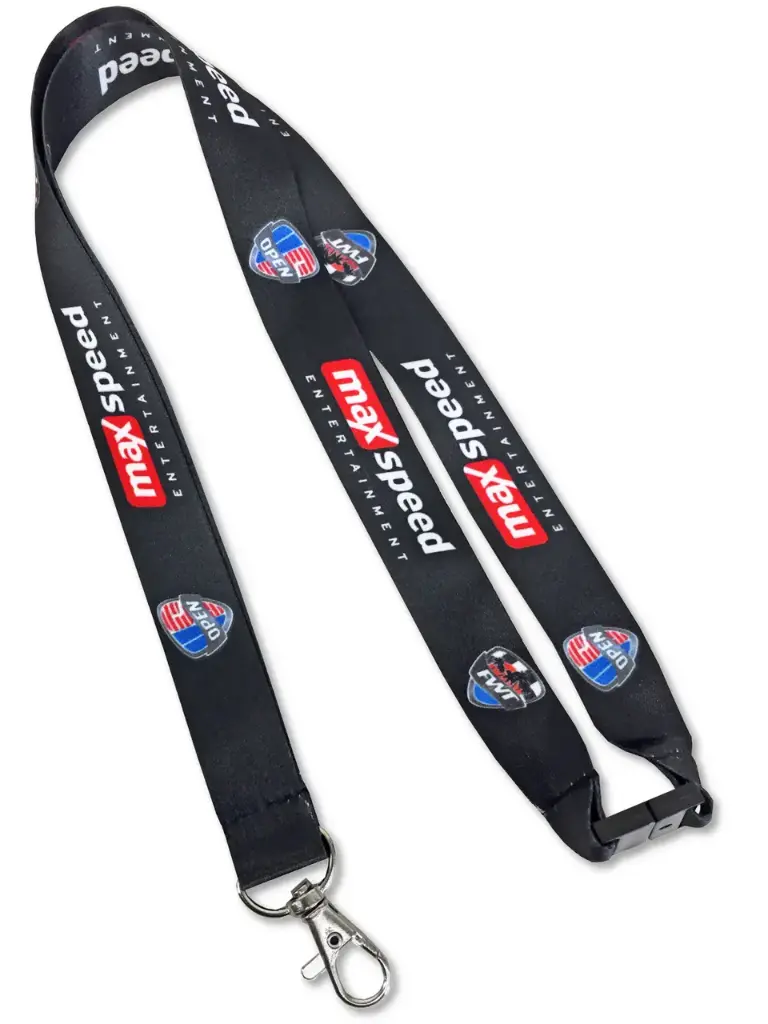 1/2" Recycled Sublimated Full Color PET Eco-friendly Lanyard Safety Breakaway