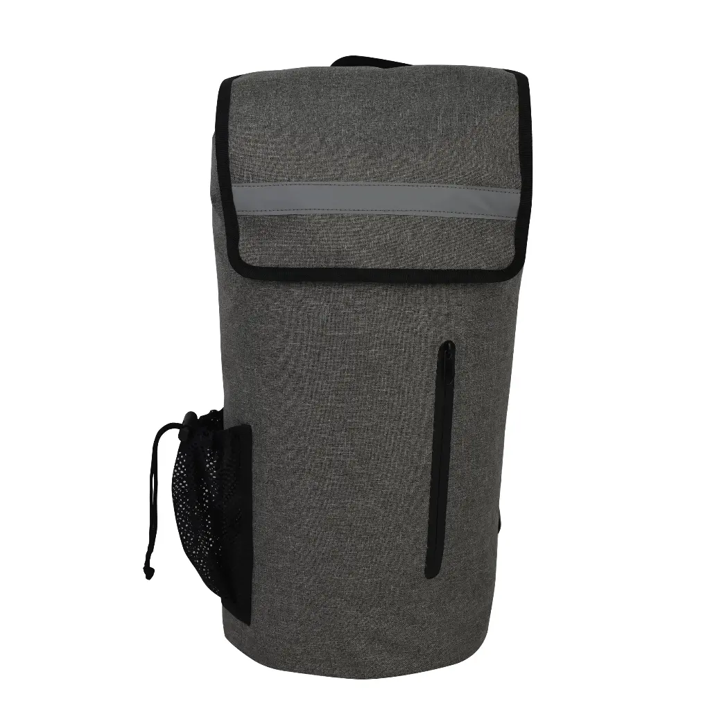PREMIUM 20L GRAY WATERPROOF SPORT BAG WITH OUTER ZIPPER