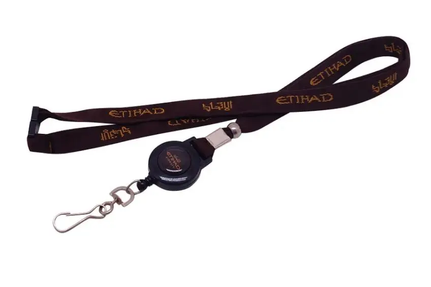 3/4" Woven Lanyard with Retractable Reel