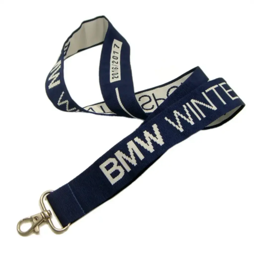 3/8" Woven Lanyard with Buckle Release and Retractable Reel