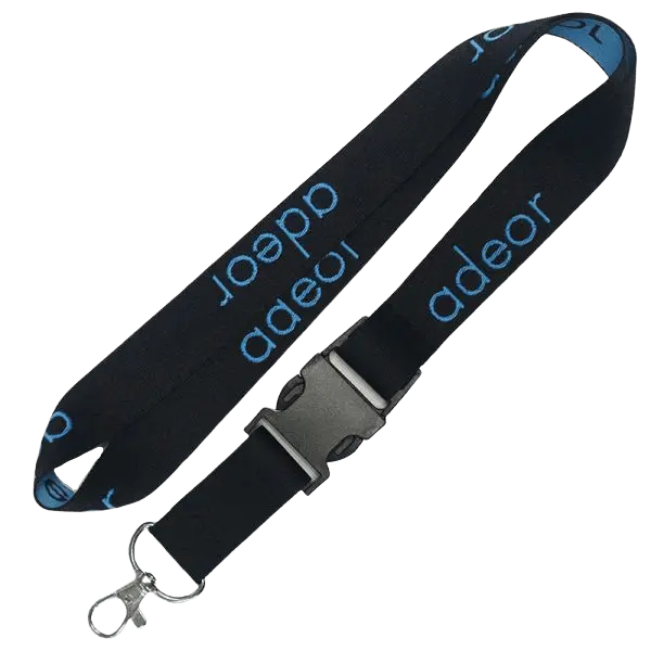 1" Recycled PET Eco-friendly Woven Lanyard with Buckle Release