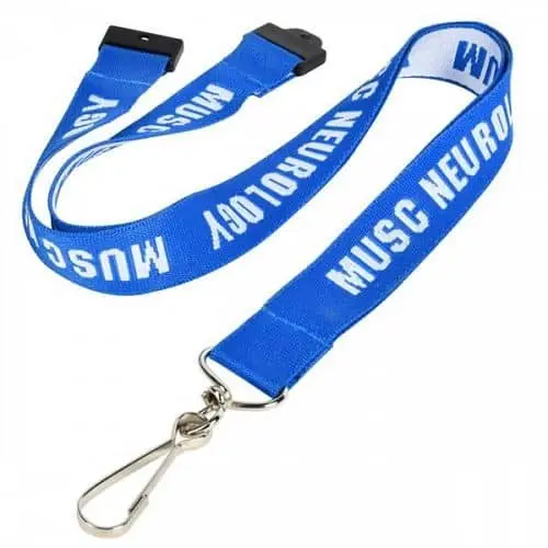 1" Recycled PET Eco-friendly Woven Lanyard with Safety Breakaway