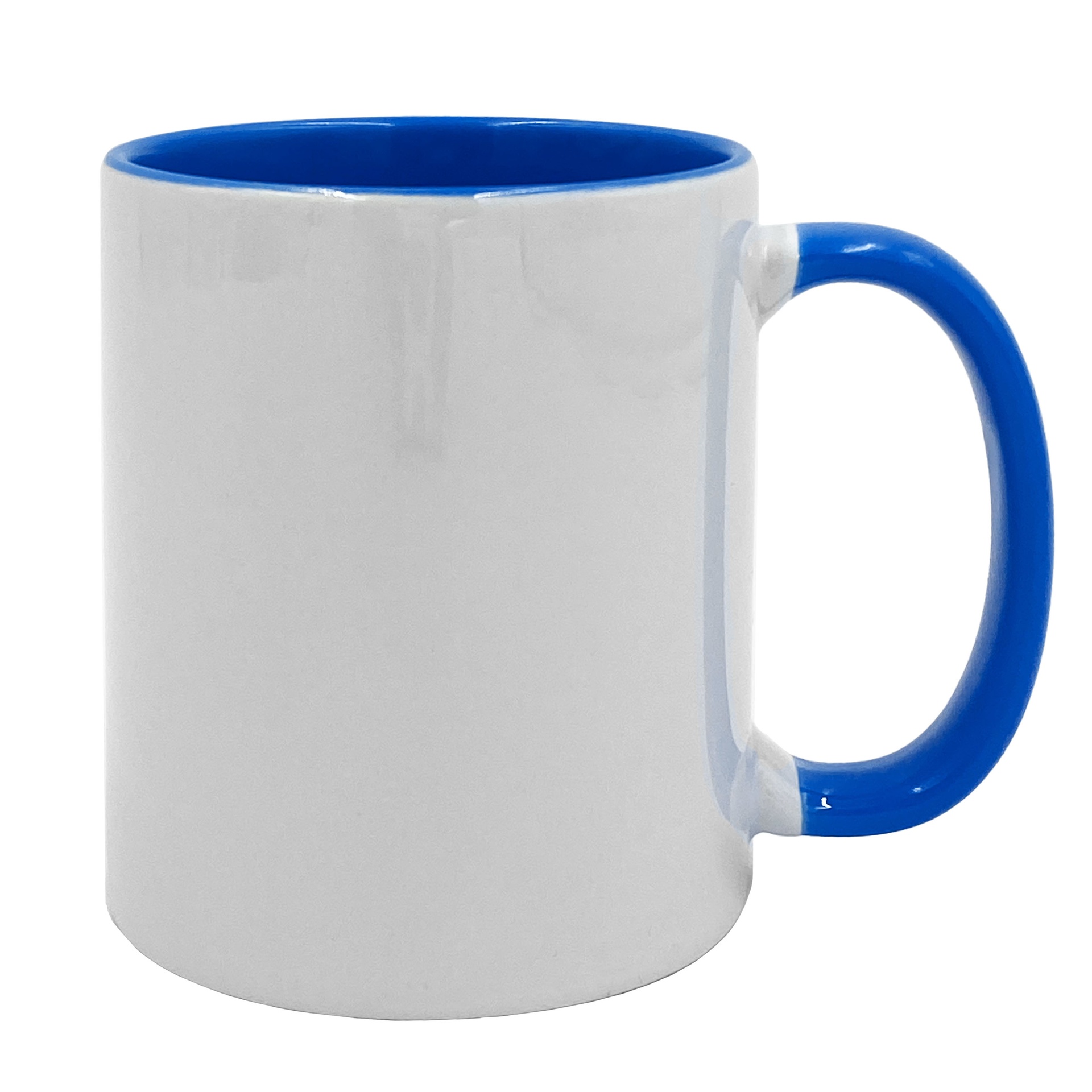 [SD903] 15 oz White Color Inner and Handle Color (Navy Blue)