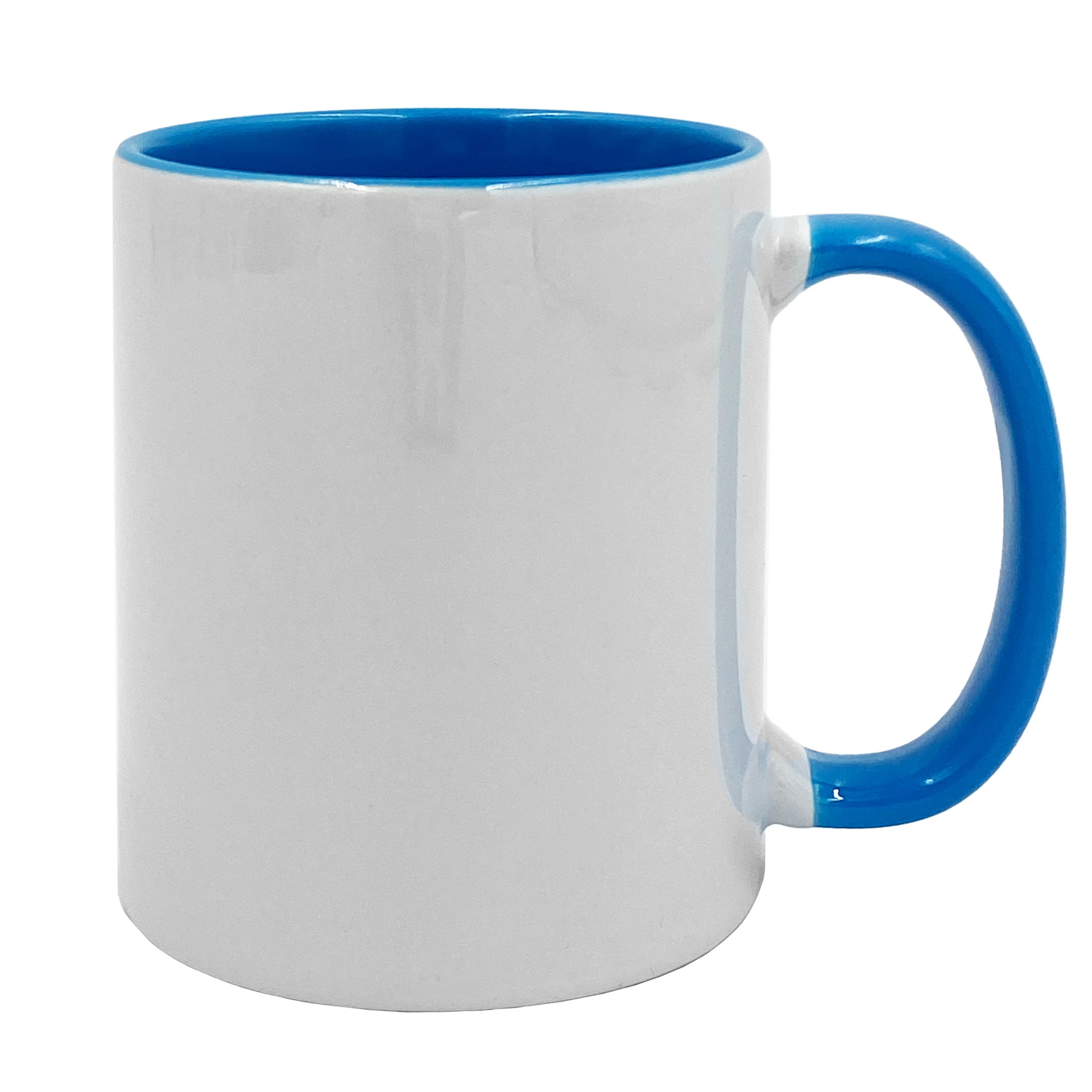 [SD904] 15 oz White Color Inner and Handle Color (Neon Blue)